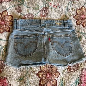 light wash jean shorts